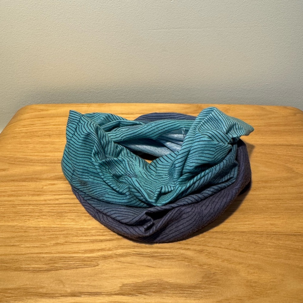 Blue and Teal Striped neckwarmer